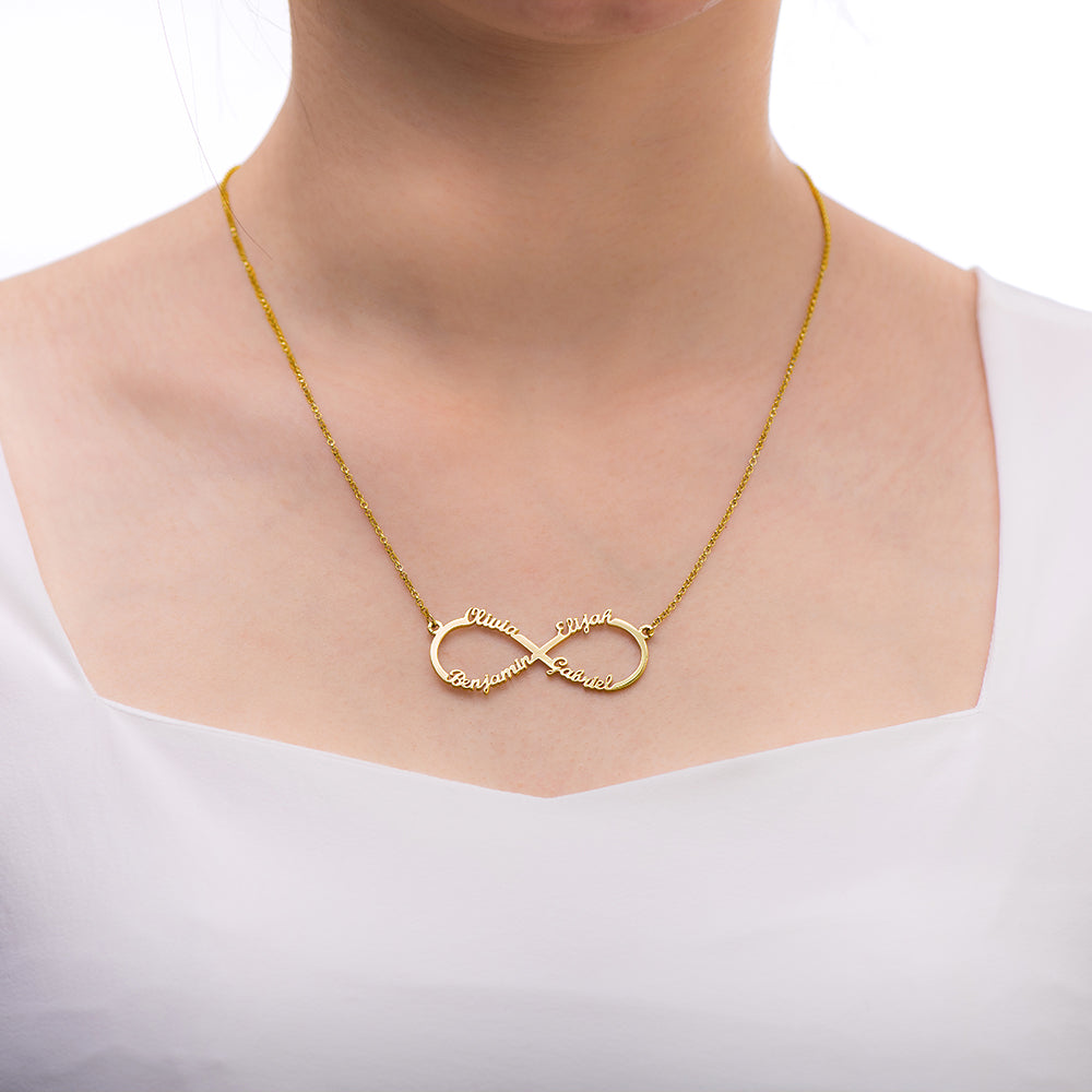 Personalized Infinity Name Necklace - 4 Names