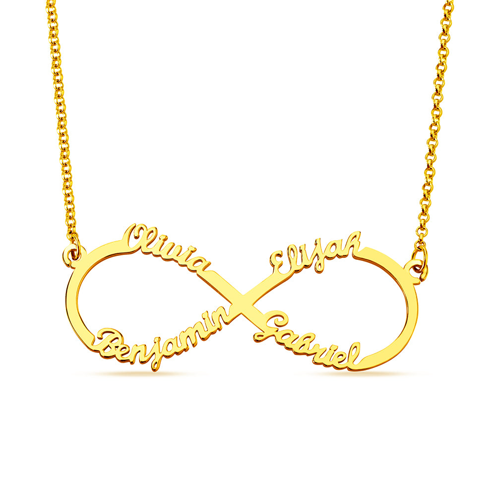 Personalized Infinity Name Necklace - 4 Names