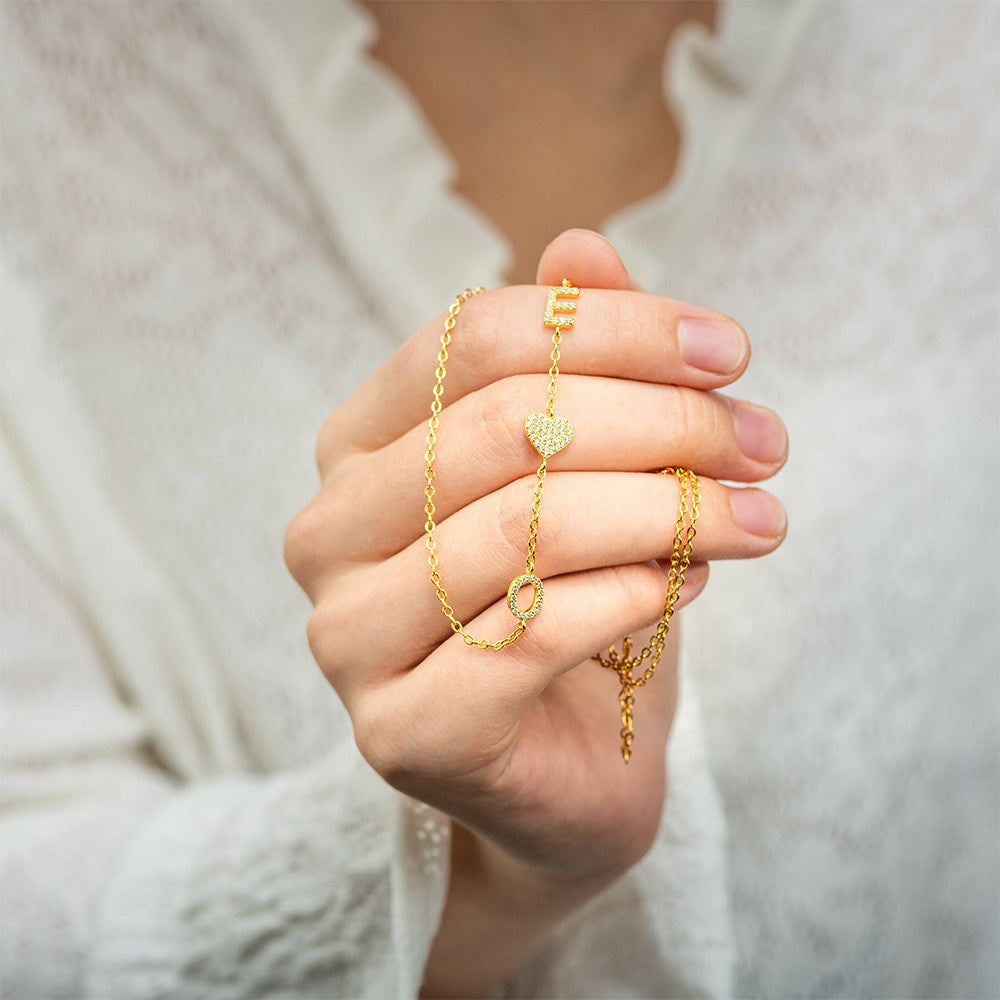 Collana personalizzata con iniziale laterale