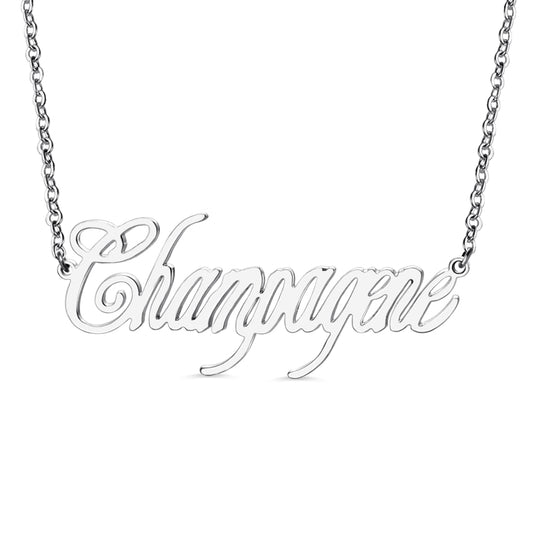 Collana con nome unico e carattere contemporaneo in argento sterling