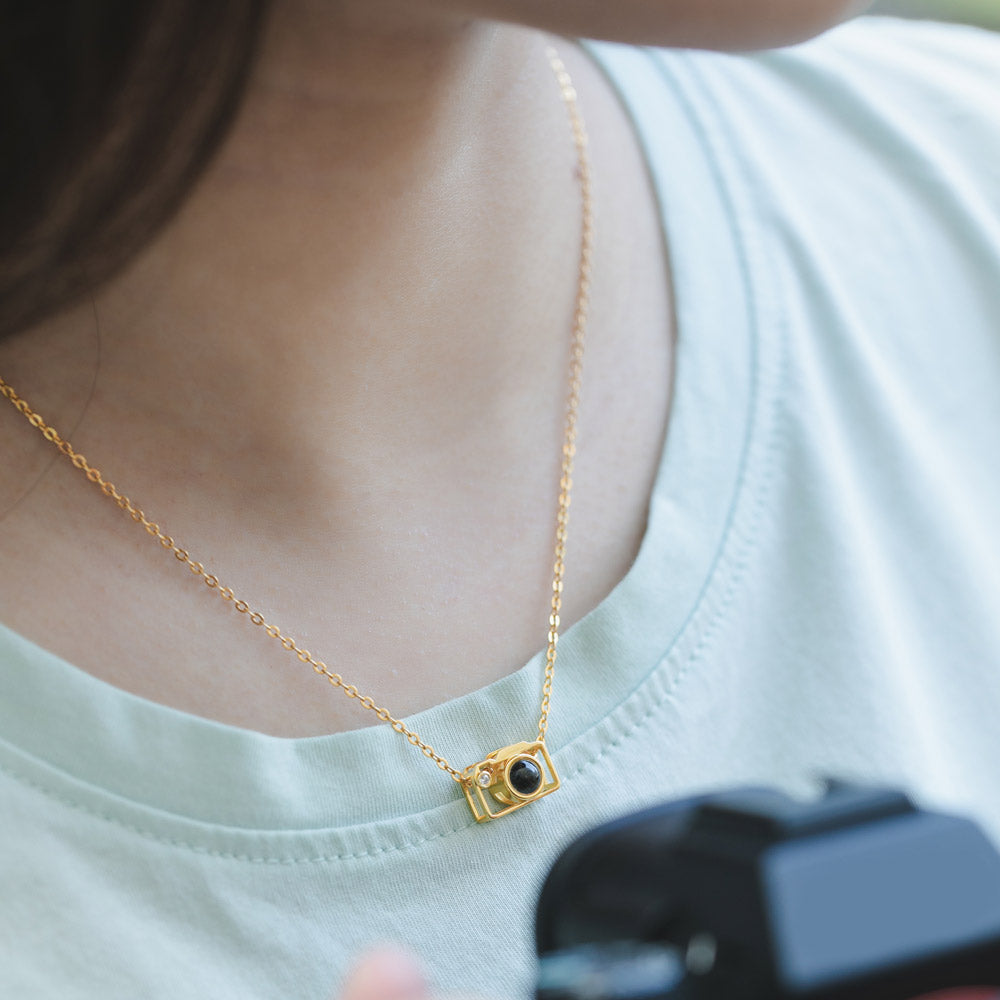 Personalized Camera Projection Necklace