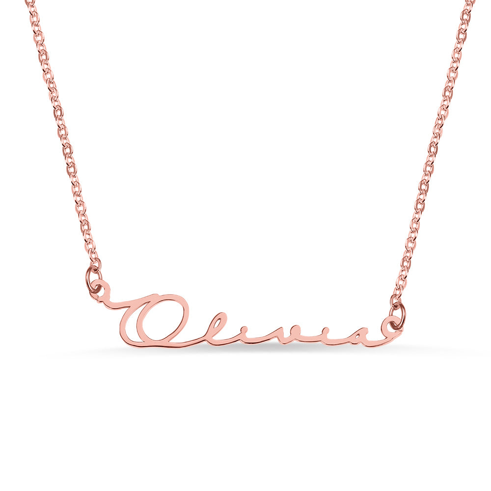 Collana personalizzata con nome minimalista in argento sterling 