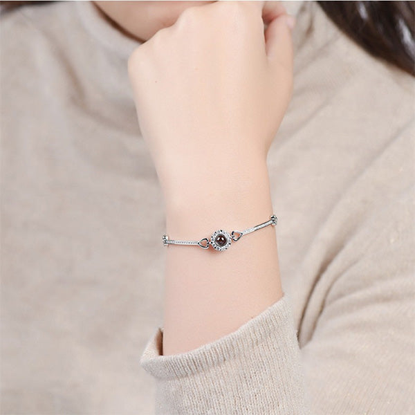 Love Memory Photo & 100 Languages Projection Bracelet