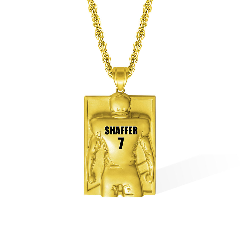 Personalized Football Necklace with Number and Name