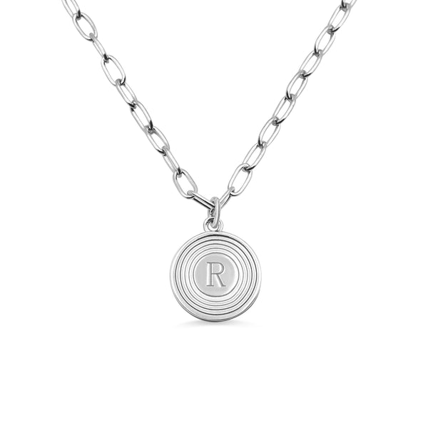 Personalized Initial Link Necklace-Stainless Steel