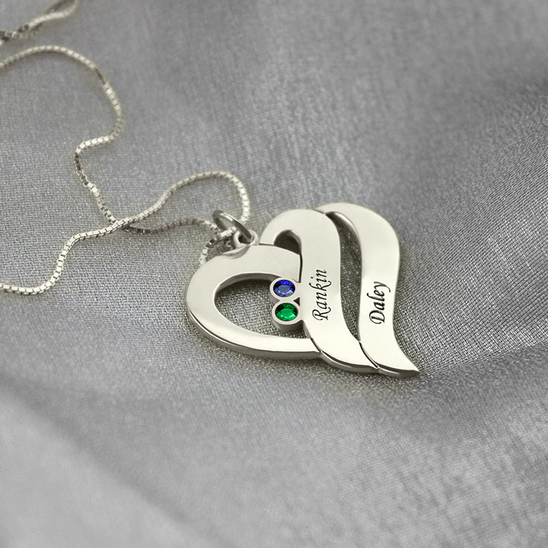 Birthday Gifts for Her: Two Hearts Forever One Necklace