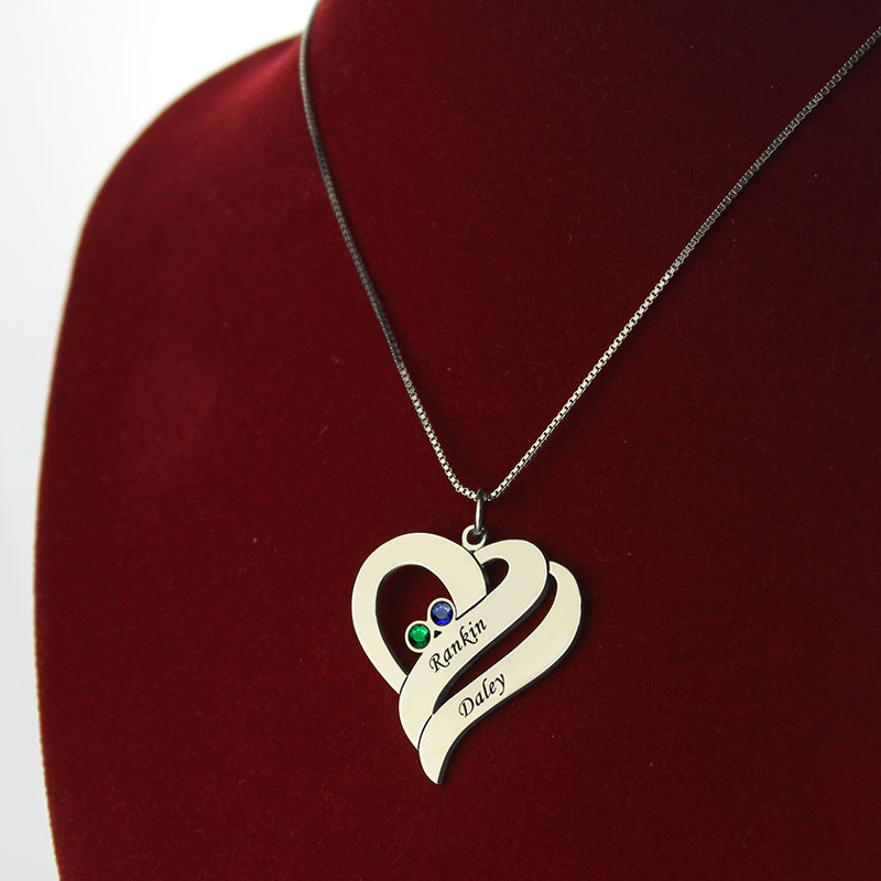 Birthday Gifts for Her: Two Hearts Forever One Necklace