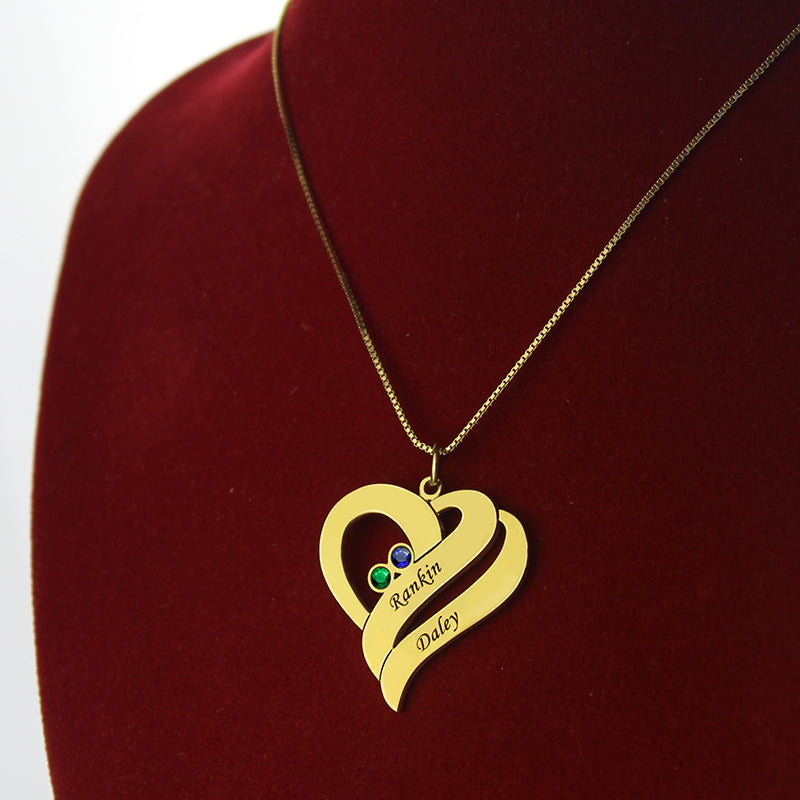 Birthday Gifts for Her: Two Hearts Forever One Necklace