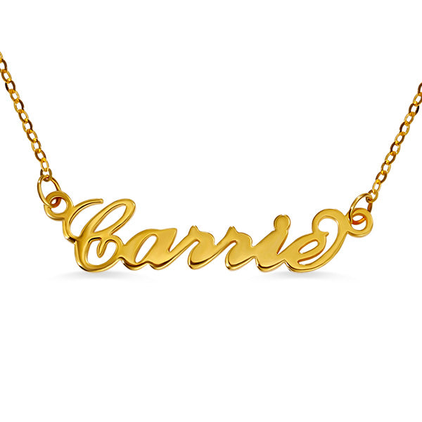 Collana personalizzata con nome Carrie in oro massiccio 10K/14k/18K 