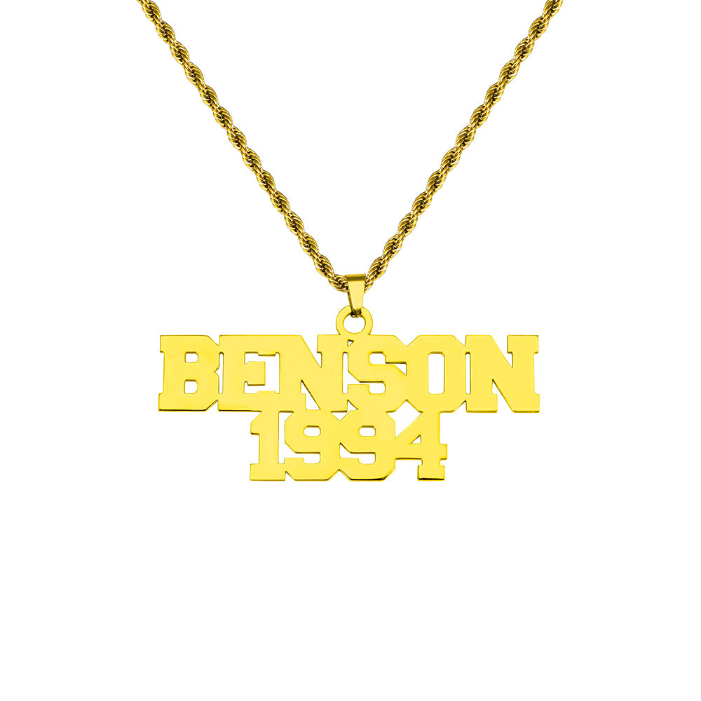 Personalized Hip Hop Name Necklace for Man