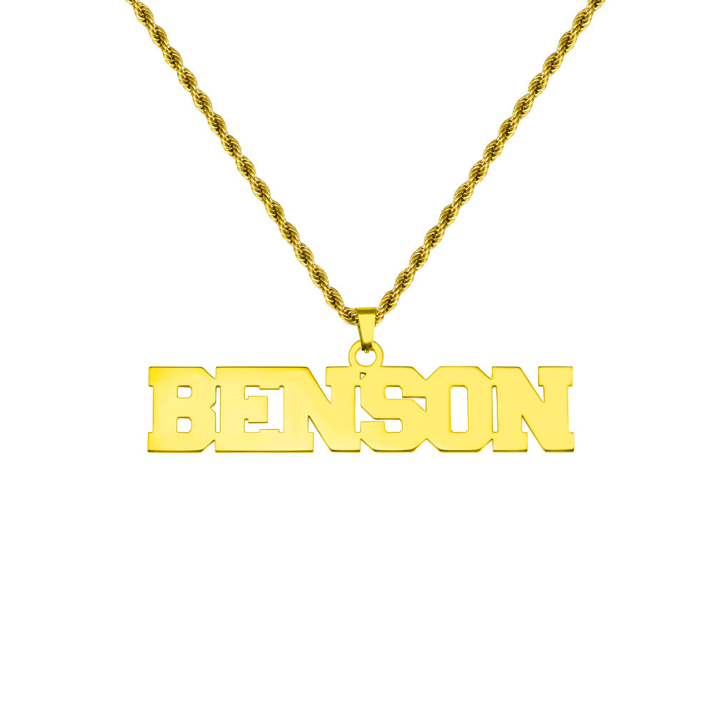 Personalized Hip Hop Name Necklace for Man