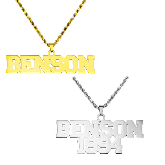 Personalized Hip Hop Name Necklace for Man