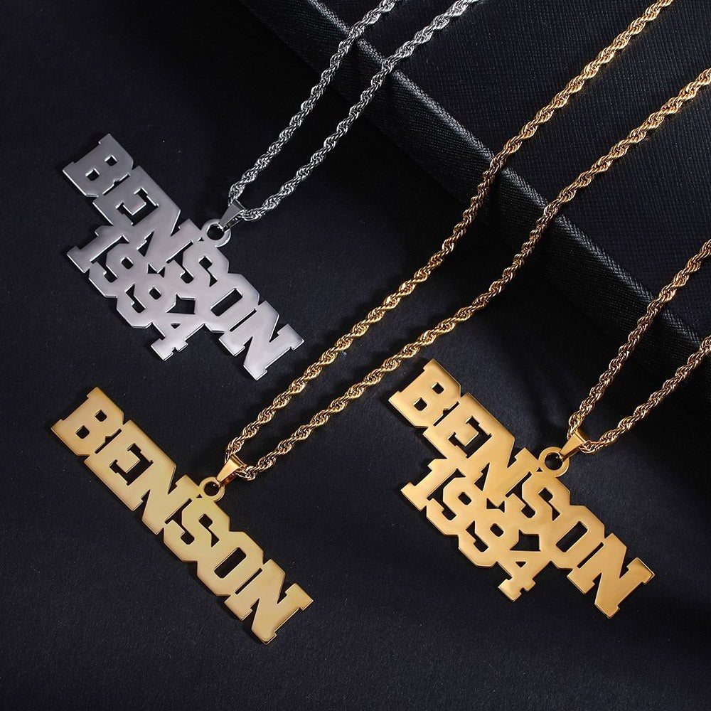 Personalized Hip Hop Name Necklace for Man