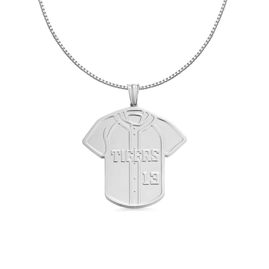 Collana con maglia da baseball personalizzata con nome e numero 