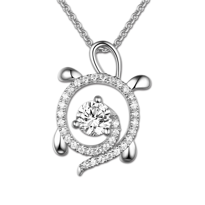 Collana personalizzata in argento sterling con tartaruga marina 