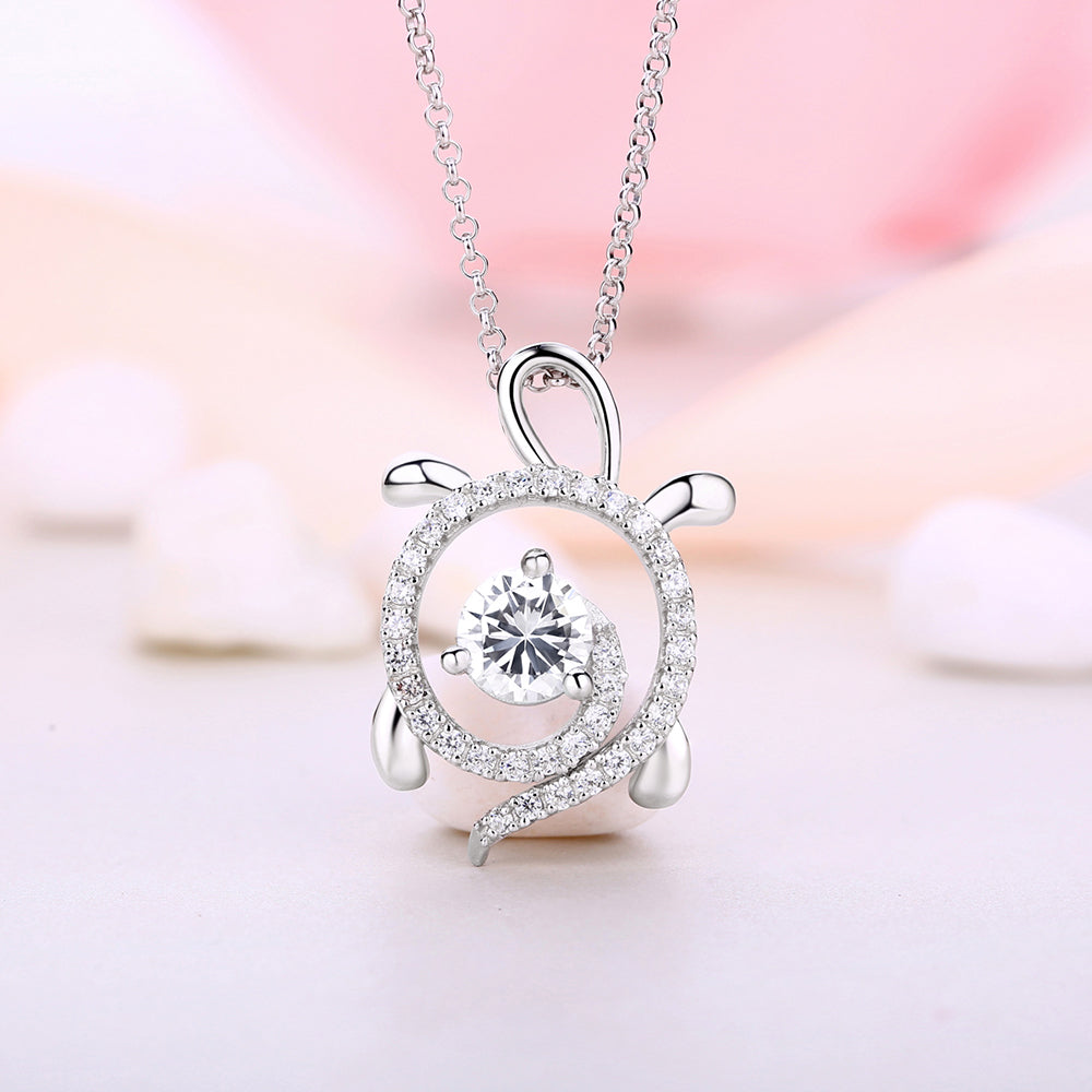 Collana personalizzata in argento sterling con tartaruga marina 