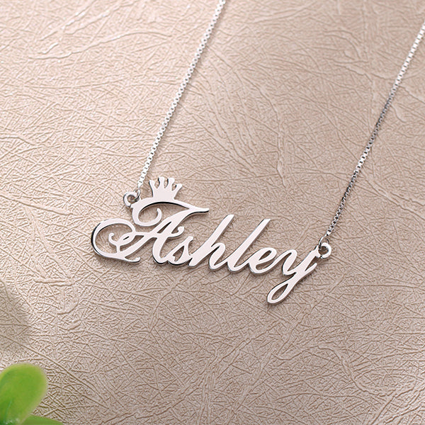 Collana con corona personalizzata in argento sterling 