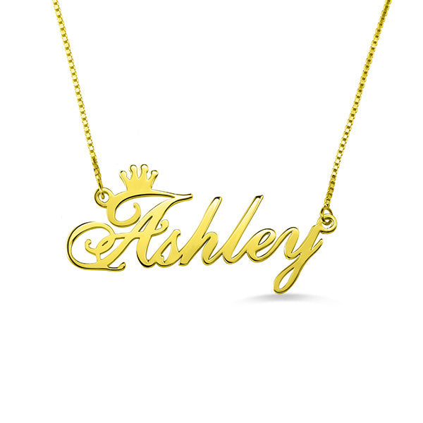 Collana con corona personalizzata in argento sterling 