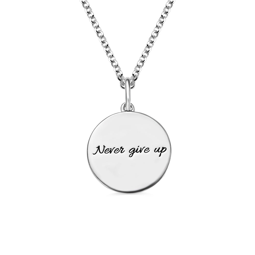 Engraved Basketball Necklace with Number And Birthstone in Silver