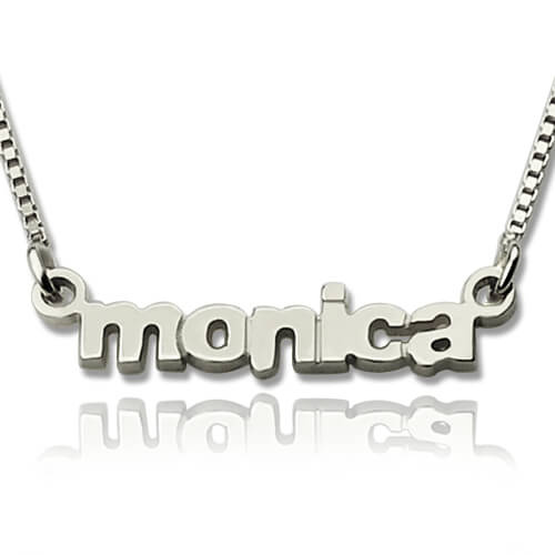 La mia piccola collana con nome in argento sterling personalizzato