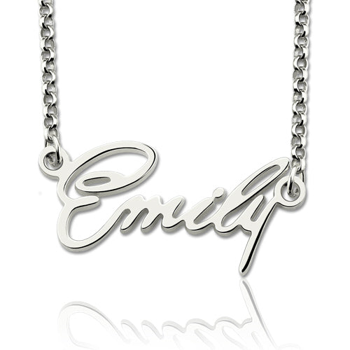 Collana personalizzata con nome minuscolo in argento sterling