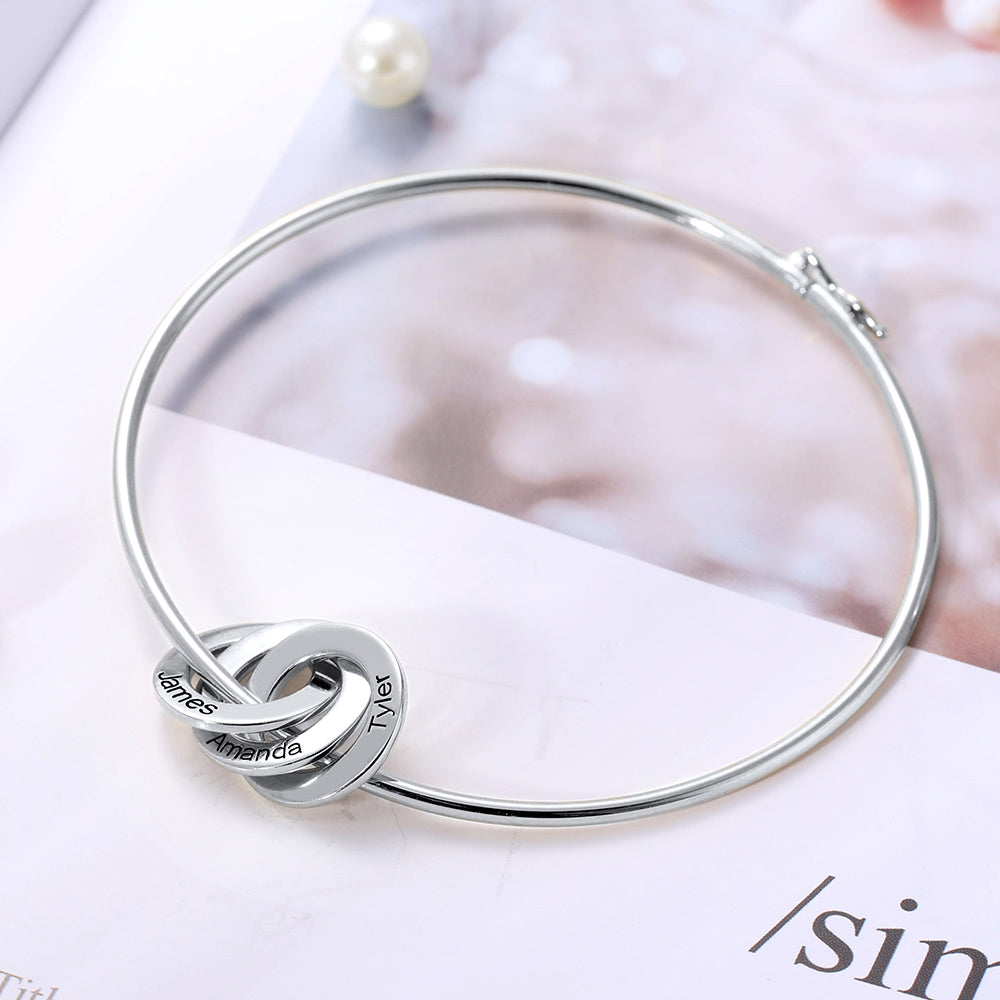 Personalized Russian Ring Bangle Bracelet