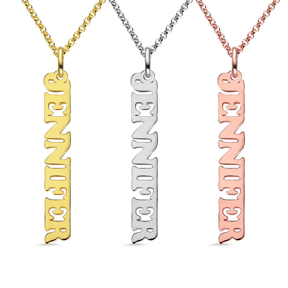 Collana con nome verticale personalizzato 