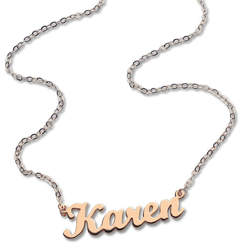 Custom Script Name Necklace Rose Gold