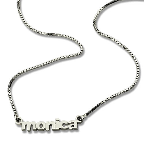 La mia piccola collana con nome in argento sterling personalizzato