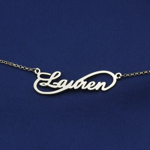 Unique Infinity Style Name Necklace Sterling Silver