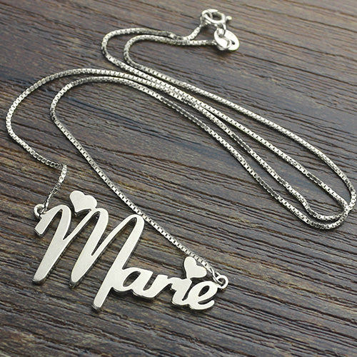 Personalized Cute Name Necklace Sterling Silver