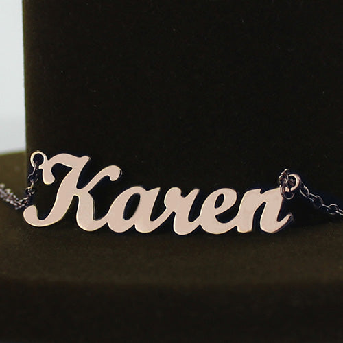 Custom Script Name Necklace Rose Gold