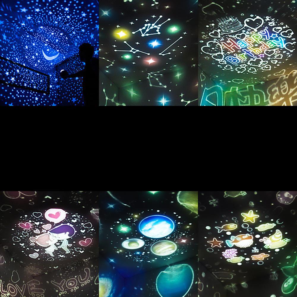 Luce notturna a proiezione di stelle rotanti a LED Lucky Fish personalizzata