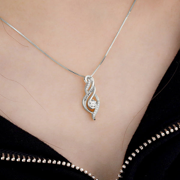 Collana personalizzata con pietra portafortuna per la mamma in argento sterling