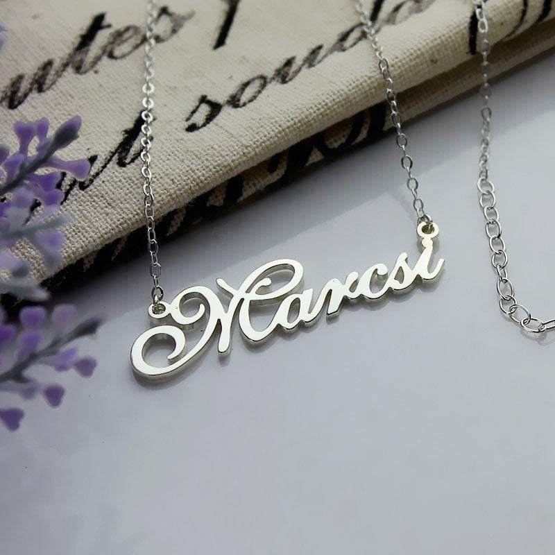 Collana personalizzata con targhetta per anniversario in argento sterling