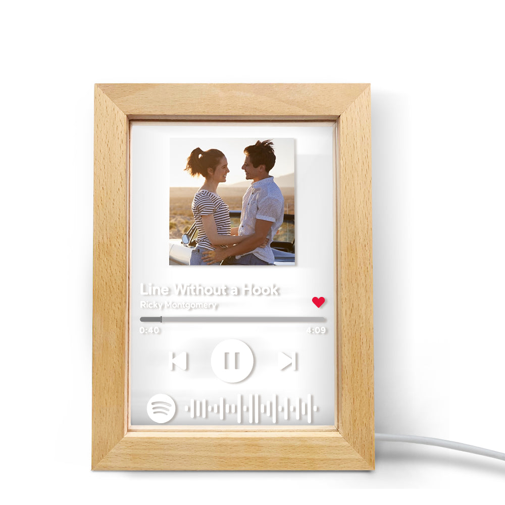 Custom Scannable Spotify Code Music Art Picture Frame Nignt Light Gift