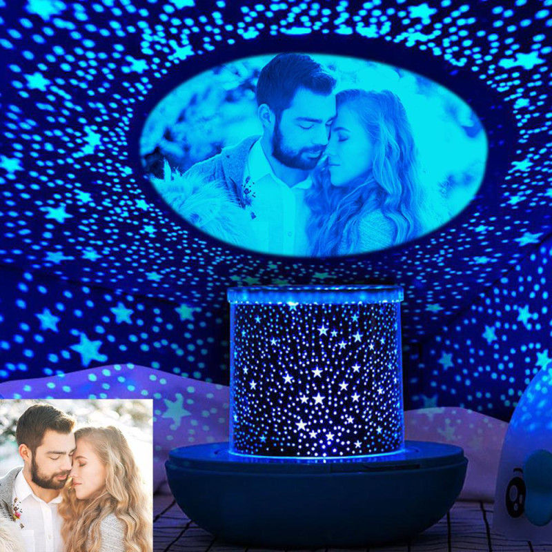 Custom Lucky Fish LED Rotating Star Projection Night Light