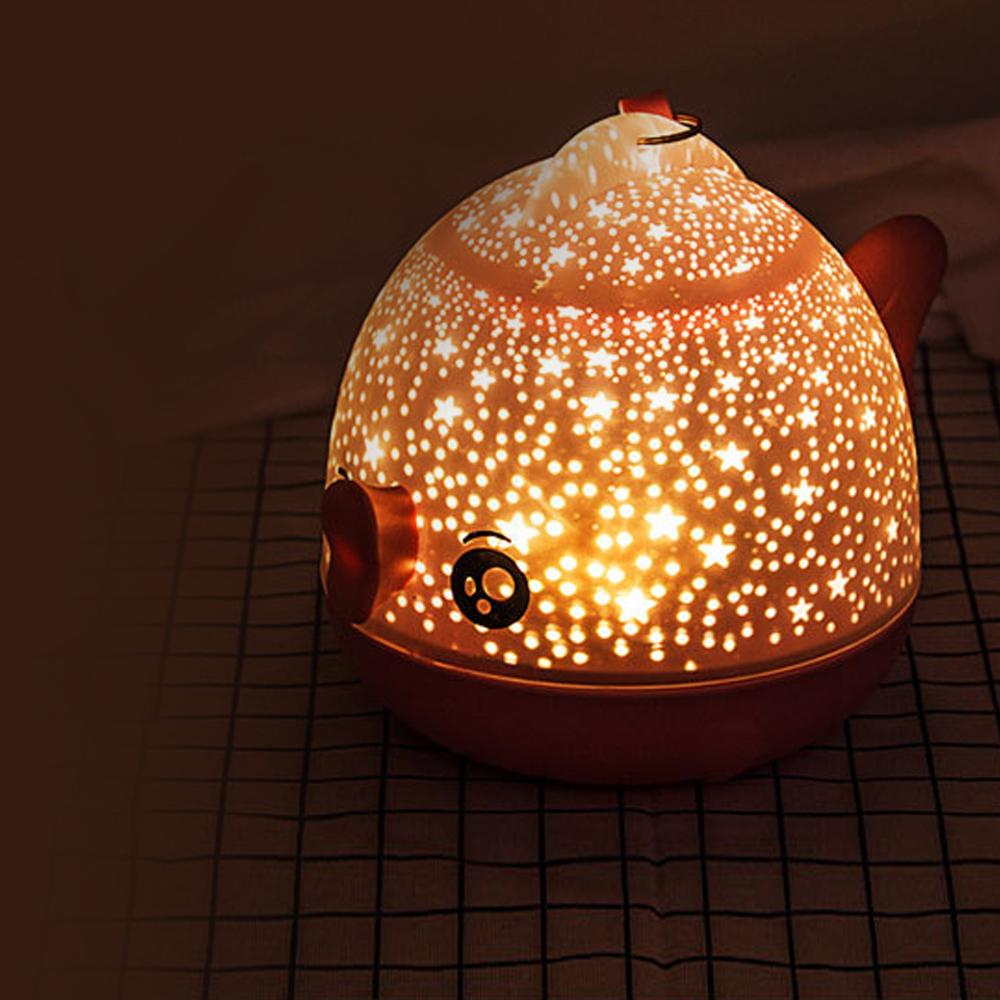 Luce notturna a proiezione di stelle rotanti a LED Lucky Fish personalizzata